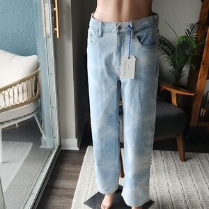 Brixton  Faded Blue Straight Jeans
